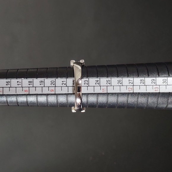 Absolute ™ Cubic Zirconia/Sterling Silver Buckle Ring - Picture 5 of 12